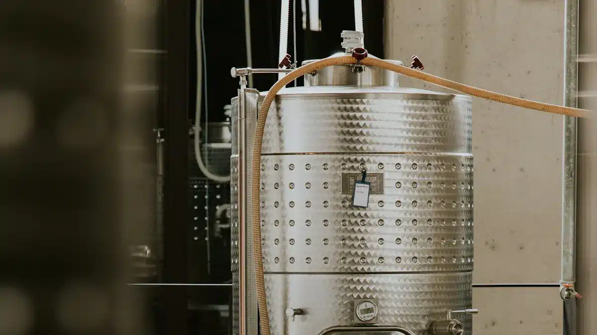 Nachgärungsschritte in Biertanks