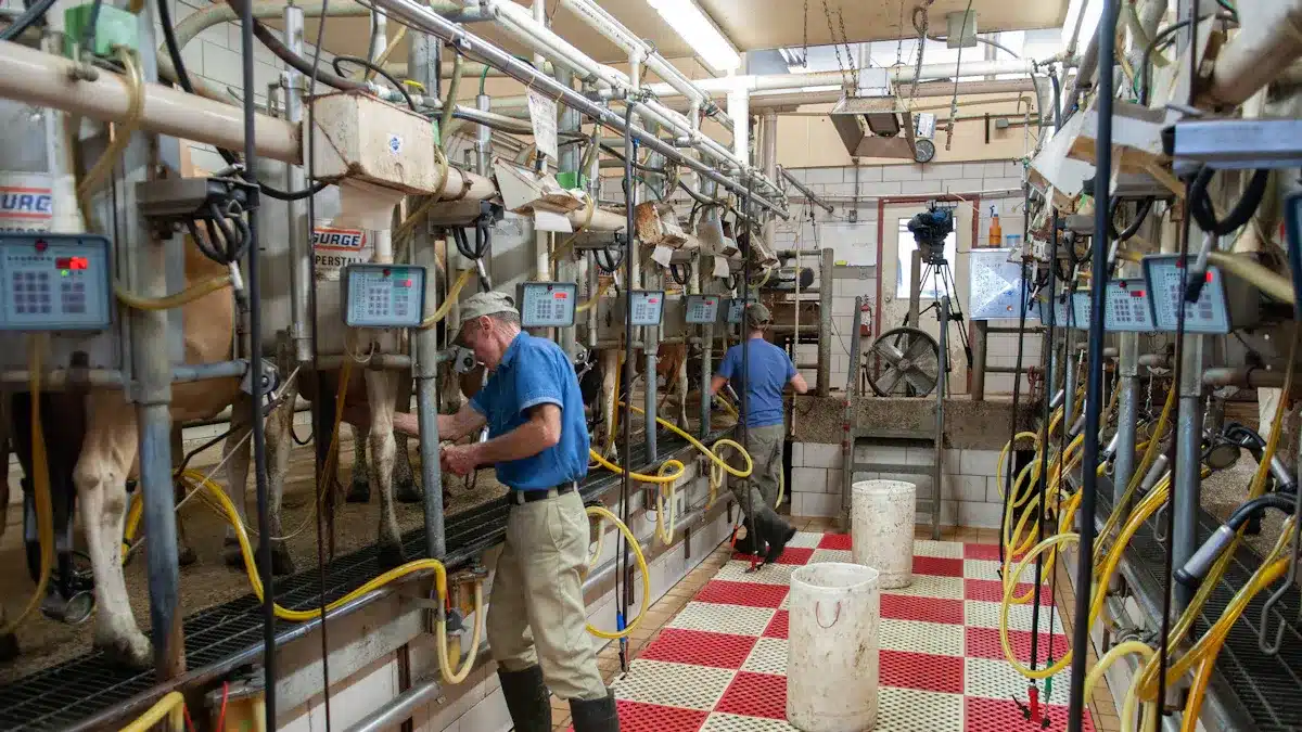 What equipment is used to cool milk?